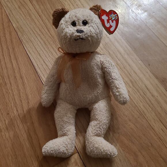Huggy Ty Beanie Baby NWT TY 2000 Vintage Stuffed Animal Bear Plushie Collectible - Picture 1 of 4